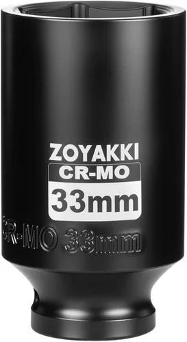 Vista 35 de Juego de llaves de impacto de 6 puntas de 1/2 pulgada - 1-1/2" (SAE), CR-MO, llave de eje de 1/2 pulgada de 6 puntas para fácil remoción de tuercas