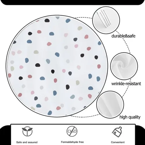 Vista 3 de Minimalist Round Tablecloth Cute Table Cloth Decor Washable Table Cover with Wrinkle Resistant for Home Kitchen Dining Room Picnic Camping Party