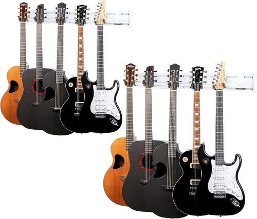 Vista 13 de String Swing Estante de pared para guitarra, soporte de pared para guitarra múltiple, organizador de guitarra para guitarras acústicas y eléctricas