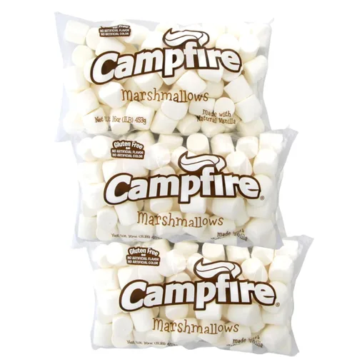 Vista 10 de Malvaviscos blancos grandes de 1 libra, hechos con vainilla natural, sin sabores artificiales, perfectos para S'mores, hornear y chocolate caliente
