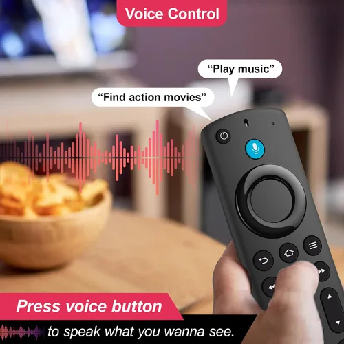 Vista 3 de Control remoto de repuesto para Amazon Smart TV Fire Stick, cubo de control remoto para Firestick (4K/4K Max/Stick Lite/TV Cube/HD), Fire Smart TV