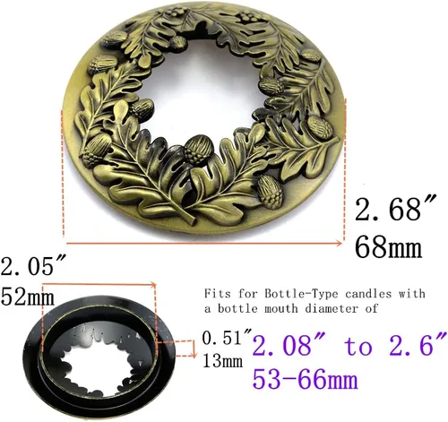 Vista 3 de Tapa Tarro Vela Topper, Fruta Sagrada Bronce Fruta Sagrada de Bronce