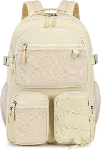 Lohol Mochila resistente al agua con múltiples bolsillos para viajes al aire libre, universidad, mochila para laptop de 15.6 pulgadas para hombres y