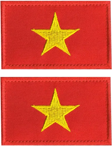 Vista 64 de 2 unidades AliPlus Parches de bandera de Afganistán bordados, parches tácticos militares de moral con gancho y bucle