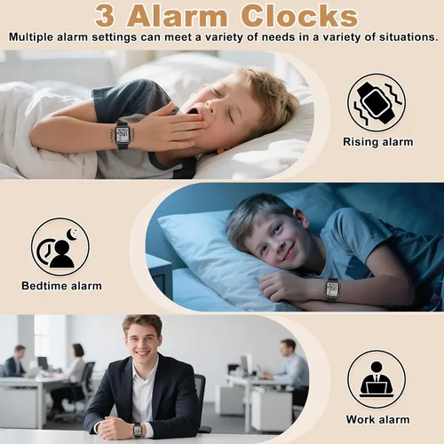 Vista 4 de Edillas Digital Watch for Mens Womens, Fitness Tracker with EL Backlight No AppPhone Required, Sport Watch with Step Counter Pedometer Timer