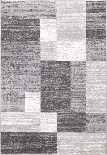 Vista 2 de Rugshop Oslo - Alfombra geométrica moderna de 5 x 7 pies, color gris