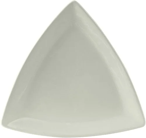 Vista 7 de Tuxton China BEZ-0728 Plato, 7-1/4", triangular, borde enrollado, microondas & puede lavarse en el lavavajillas, a prueba de horno, Totalmente Blanco