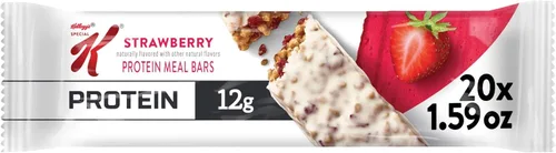 Kellogg's Special K Barras de proteínas, reemplazo de comidas, aperitivos de proteínas, fresa (24 barras) paquete de 2