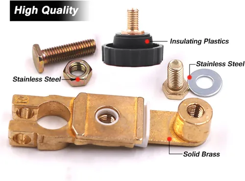 Vista 3 de Interruptor de desconexión de batería de poste superior - Interruptor de corte de batería de desconexión rápida para automóvil, camión, marina, casa