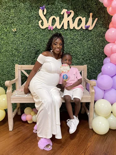 Vista 5 de YMDUCH Vestido largo formal de fiesta para mujer con hombros descubiertos y abertura alta