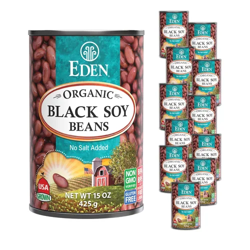 Vista 5 de Frijoles negros de soya orgánicos Eden Foods,15 onzas