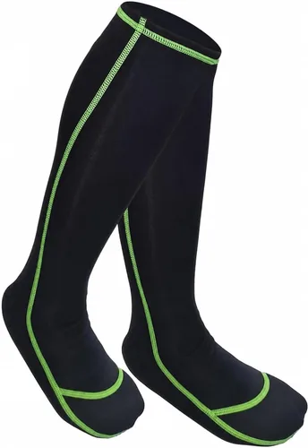 Riverruns Calcetines de forro hasta la rodilla, calcetines de nailon suave para pesca y trajes de neopreno, botas, no impermeables, Negro