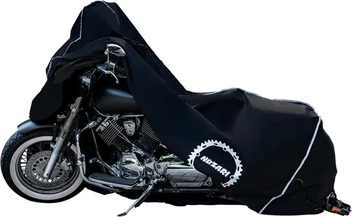 Vista 23 de Nuzari Funda Resistente Pequeña de 250cc para Motocicleta - Fundas Impermeables para Motocicletas para Almacenamiento al Aire Libre - Funda
