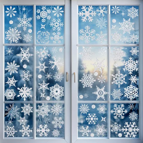 Vista 13 de Decoraciones patrióticas para ventanas del 4 de julio, 9 hojas de calcomanías de ventana de bandera estadounidense para ventanas de vidrio