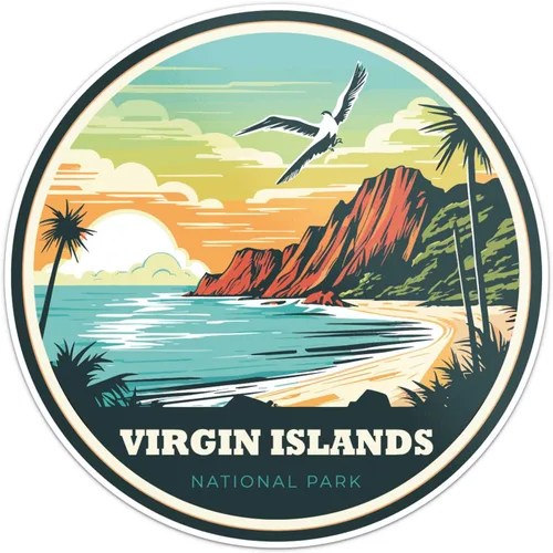 Vista 18 de Acadia National Park - Calcomanía de vinilo impermeable para parachoques de automóvil, laptop, botella de agua, pared y ventana, tamaño - 3 pulgadas