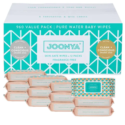 Vista 10 de JOONYA Toallitas para bebés sin perfume, toallitas húmedas a granel a base de plantas, sin fragancia, hipoalergénicas, no tóxicas y biodegradables