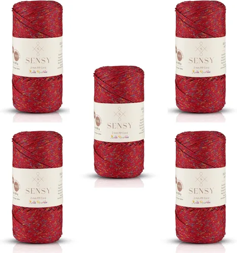 Vista 120 de Sensy Premium 2mm 229.5 metros de cuerda de poliéster 100% cordón de polipropileno Cordón de macramé 2mm Cordón para bolso de crochet Hilo