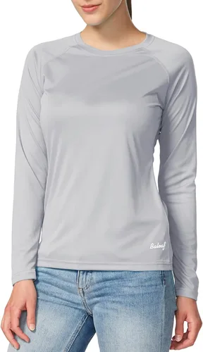 BALEAF - Camiseta de manga larga para mujer con protección solar UPF 50+, UV, ligera, de secado rápido, SPF, para senderismo, actividades al aire