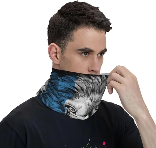 Vista 5 de Pañuelo sin costuras para el cuello, pañuelo con protección UV sin costuras para motocicleta