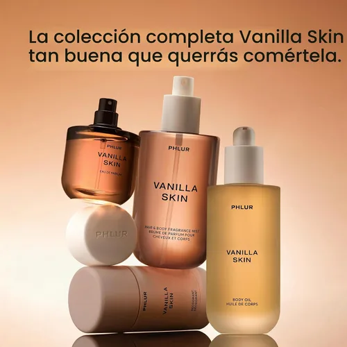 Vista 6 de PHLUR Vanilla Skin Body Mist, 3 Fl Oz - Perfume para cabello y cuerpo para Spray corporal de perfume de vainilla con pimienta rosa, madera