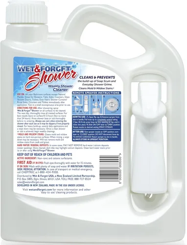 Vista 2 de Wet & Forget Limpiador de ducha de aplicación semanal, no requiere fregar, fórmula sin blanqueador, listo para usar, aroma a vainilla, 64 onzas