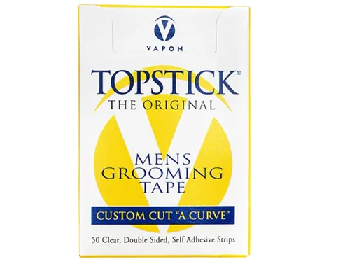Vista 2 de Vapon Topstick The Original Custom Cut "A Curve" Cinta de aseo para hombre - Caja de 50 tiras
