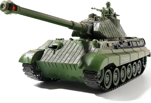 Tanque RC, Tanque del Ejército Alemán King Tiger de la Segunda Guerra Mundial con Control Remoto, Juguetes de Tanques 1:28, Vehículos Militares RC