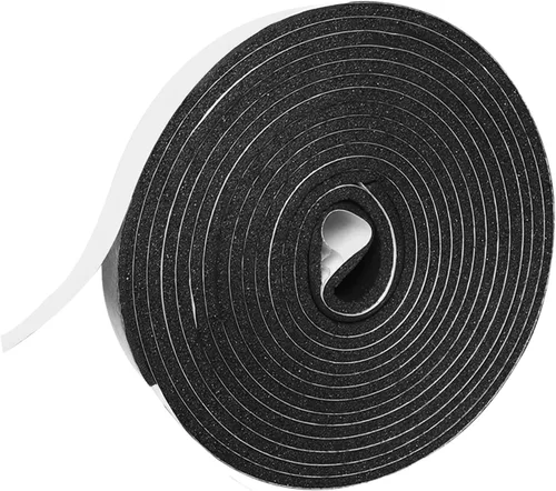 Cinta aislante de espuma autoadhesiva, burletes de 1 x 1/8 pulgadas x 5 metros para puertas y ventanas, sello de puerta a prueba de sonido,