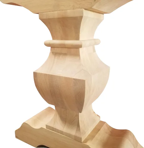 Vista 4 de DESIGN 59 Base de mesa de caballete - Pedestal de madera dura individual (P02)