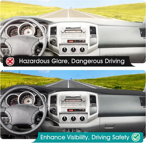 Vista 464 de FIILINES - Cubierta para tablero, accesorio para tablero de malla antideslizante, parasol sin reflejos y protector compatible con Toyota Tundra