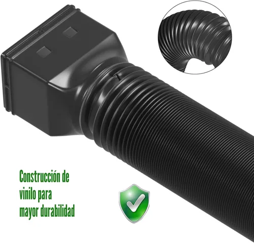 Vista 5 de Paquete de 2 extensiones flexibles de canaleta de lluvia, extensor de boquilla de descenso, extensible de 21 a 68 pulgadas, tornillos incluidos