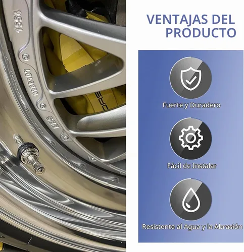 Vista 6 de 4 vástagos de válvula de metal TR416, vástagos de válvula de neumático de montaje exterior para neumáticos sin cámara, se adapta a orificios