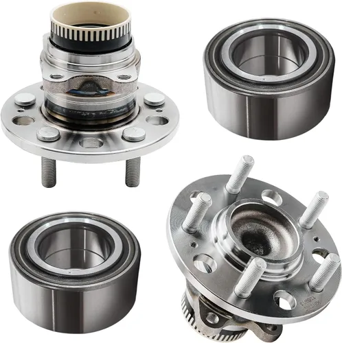 Vista 100 de Detroit Axle - Kit de suspensión de 14 piezas para Jeep Liberty 2006-2007, 2 cubos de rodamiento de ruedas, 2 brazos de control superior, 2 rótulas