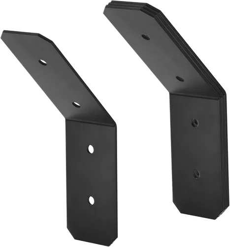 Vista 5 de 4 soportes angulares de 45 grados para postes nominales de 4 x 4, pérgola y conector de madera de glorieta, calibre 11