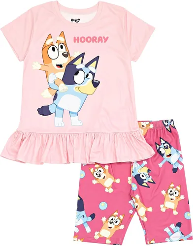 Bluey Conjunto de camiseta y pantalones cortos para niñas de bingo a niños grandes