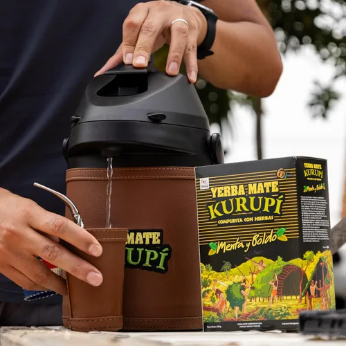 Vista 7 de Kurupi Menta Boldo Yerba Mate 500 g (1.1 lbs)