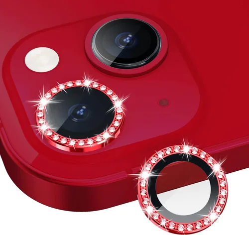 Vista 65 de Xfilm Protector de lente de cámara Bling para iPhone 14 Pro/14 Pro Max, dureza 9H a prueba de rayones, protector de anillo individual de metal