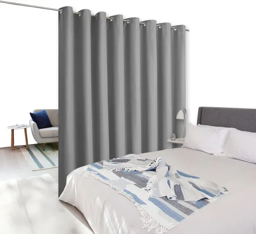 Vista 83 de NICETOWN - Divisor de habitación, cortina opaca divisora de habitación con función de aislamiento térmico, panel para puerta corredera o patio