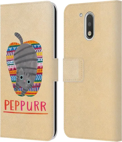 Vista 10 de Head Case Designs Officially Licensed Planet Cat Avocato Puns Leather Book Wallet Case Cover Compatible with Motorola Moto G41