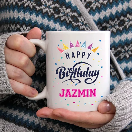 Vista 2 de Happy Birthday Jazmin - Taza de café