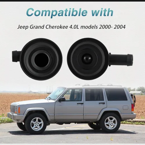 Vista 4 de FUSCH PCV CCV - Juego de codos y arandelas de válvula de ventilación compatible con Jeep Grand Cherokee 4.0L 2000 2001 2002 2003 2004, Reemplaza #