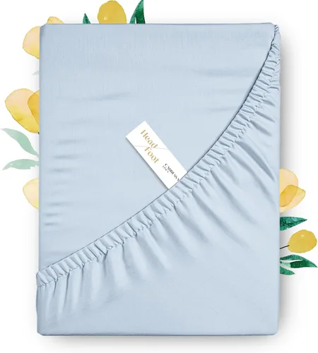 Vista 11 de Carressa Linen Sábana bajera ajustable 100% algodón tamaño individual solamente – Sábana bajera individual de algodón de 800 hilos, lujosamente