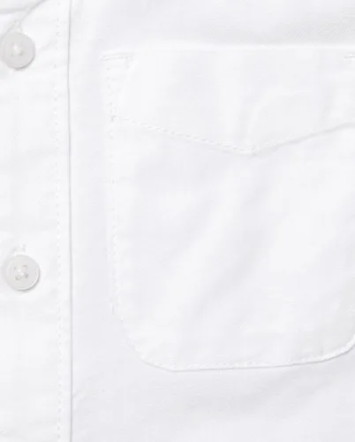 Vista 3 de The Children's Place Camisa Oxford de manga larga con botones para bebés niños, Tormenta