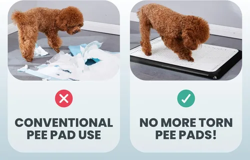 Vista 5 de Pet Awesome - Bandeja para orinales, 25 x 20 pulgadas, entrenamiento interior para hacer pipí para perros pequeños y medianos