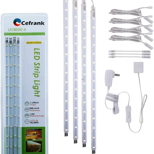 Vista 2 de Cefrank Kit de tira de luz delgada enlazable de 4 x 16 pulgadas y kit de barra de luz de 4 x 12 pulgadas