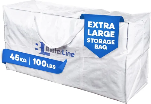 Vista 8 de Bolsa de almacenamiento extra grande – Bolsa de lona resistente de 45 x 22 x 16 pulgadas con carga máxima de 100 libras (99.2 lbs) – Tela tejida