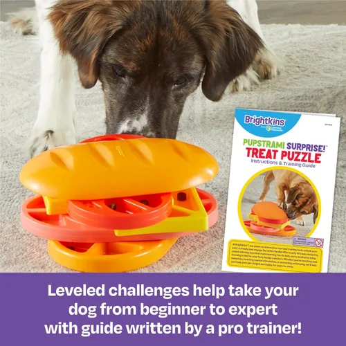 Vista 2 de Brightkins Pupstrami Surprise! Treat Puzzle - Juguetes de rompecabezas para perros, juguetes interactivos para perros, regalos para perros