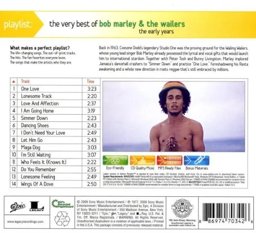 Vista 2 de Playlist The Very Best Of Bob Marley & The Wailers The Early Years