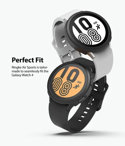 Vista 3 de Ringke Air Sports - Funda compatible con Samsung Galaxy Watch 4 de 1.732 pulgadas, delgada, suave, flexible, resistente, marco de bisel elevado