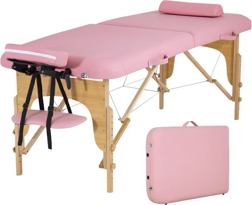Vista 20 de PayLessHere Cama de Masaje Portátil Mesa de Masaje de 24 pulgadas de Ancho Cama de Pestañas 2 Plegable Altura Ajustable Mesa de Spa con Bolsa No